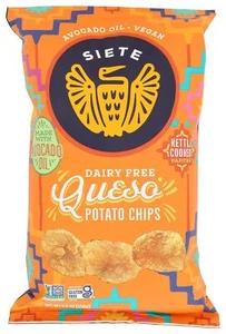 Siete Family Foods  Kettle Cooked Potato Chips Dairy Free Queso  5.5 Oz - Picture 1 of 2