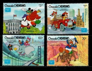 Grenadines 1986 - Disney - Ameripex - Set of 4 Stamps - Scott 753-6 - MNH - Picture 1 of 1