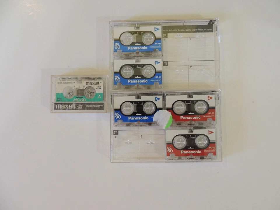 lote de 6 microcasetes Panasonic MC-60 MC-90 Maxell Foto 1 de 1