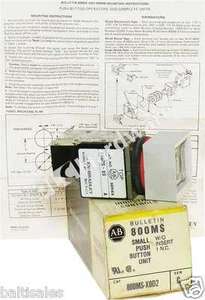 Surplus Allen Bradley 800MS-X0D2 /C Small Push Button Without Insert 1 NC - Picture 1 of 1