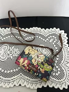 Sakroots Artist Circle Purple Peace Flower Power Smartphone Wallet Crossbody Bag - Picture 1 of 14