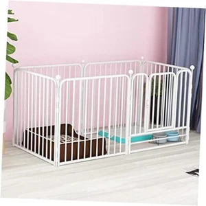 Dog Pen Pet Playpen Panel Pen Bunny Fence Indoor Outdoor Fence Playpen White - Picture 1 of 8
