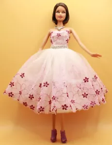 Barbie DRESS 4 PC OUTFIT FITS MODEL MUSE & SILKSTONE w/PURPLE HIGH HEELS~NO DOLL - Picture 1 of 5