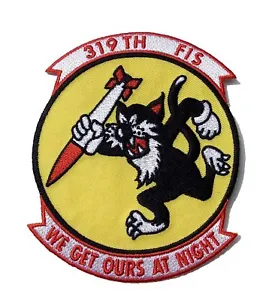 319TH FIS WE GET OURS AT NIGHT Patch - Sew On - Picture 1 of 1
