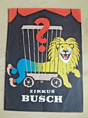 ZIRKUS BUSCH (DDR)  - ALTES  PROGRAMMHEFT 1968 - 16 SEITEN  TEXTE UND FOTOS!! - Bild 1 von 4