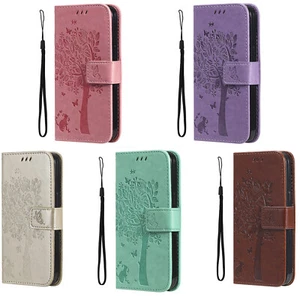 For Huawei Honor 80 50 Tree Pattern PU Leather Flip Wallet Case Phone Case Cover - Picture 1 of 24