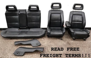 Black Leather Seat Interior Set 1993 Audi 90 CS Quattro - Picture 1 of 14