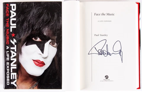 Paul Stanley signed book Face the Music KISS album record CD 1st ed 1/1 HC/DJ Cover