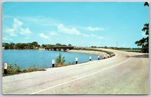 Postcard Vermont Grand Isle County VT North Hero Bridge Route 2 - Picture 1 of 2
