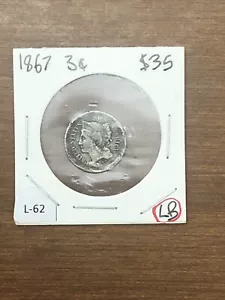 1867 Liberty Head Three Cent Nickel Good Condition - Picture 1 of 2