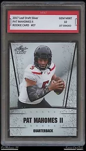 Patrick Mahomes II 2017 Leaf Metal Silver Rookie Graded GEM MT FCS10!Chiefs RC - Picture 1 of 1