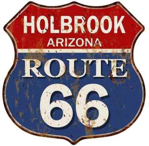 HOLBROOK, ARIZONA Route 66 Shield Metal Sign Man Cave Garage 211110013006 - Picture 1 of 1
