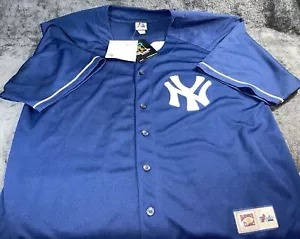 Vintage 90s Majestic 25 Jason Giambi Blue New York Yankees MLB Trikot Herren XXL - Bild 1 von 12