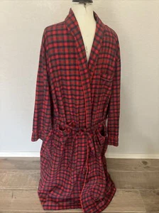 After Hours By Diplomat Vintage Mens Red Plaid Robe Size L/XL - Picture 1 of 6