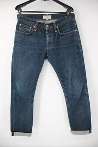 Jack Spade Mens 29 W31 Slim Straight Selvedge Denim Jeans White Oak Button Fly - Picture 1 of 13