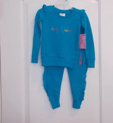 Conjunto de 2 piezas de top y pantalón azul manga larga Baby Phat niñas talla 2T Foto 1 de 4