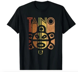 Puerto Rican Taino Sun Boricua Mens Cotton Crew Short Sleeve Shirt - Picture 1 of 4