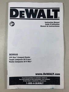 MANUAL ONLY for Dewalt DCW600 Compact Router - Picture 1 of 2