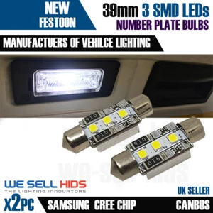 2x 36mm 3 LED CAN BUS ERROR FREE AUDI VW C5W 272 SV8 interior light Samsung - Picture 1 of 4