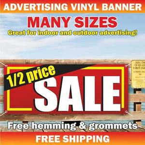 SALE CLEARANCE Advertising Banner Vinyl Mesh Sign discount half price 50 60 70% - Picture 1 of 5