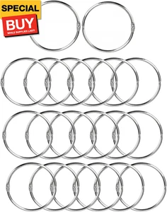 Loose Leaf Binder Rings Office Book Ring Clips 2 Inch (20 Pack) for Index Cards - Picture 1 of 4
