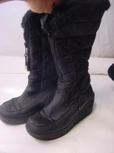 IGLOO BLACK WINTER BOOTS - WOMEN'S SIZE 8 - Picture 1 of 7