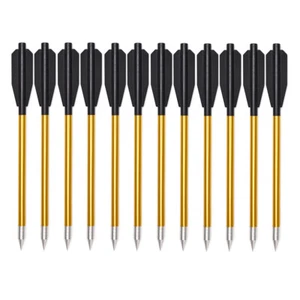 6.5" Aluminium Bolts Arrows Hunting Arrows for 50-80lbs Crossbow Black 12X - Picture 1 of 8