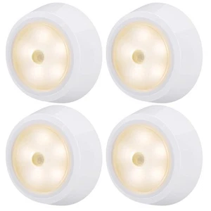 Battery Operated Motion Sensor Closet Lights, Wireless Puck Lights, Push Ligh... - Picture 1 of 7
