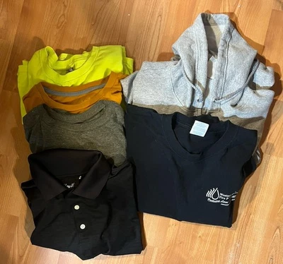 Lote 6 Camisas de Trabajo Para Hombre Sudadera XL REI Hagen Depart West Port Gildan Hanes Foto 1 de 4
