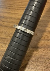 Anillo minimalista apilable con diseño de corazón de plata de ley 925 para hombres y mujeres joyería S8 - Imagen 1 de 6