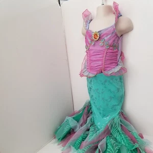 Disney Store Colorful Ariel Little Mermaid Costume Stretchy SZ XXS 2/3 - Picture 1 of 13