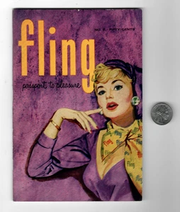 FLING Men's Magazine #5 Jackie Miller, Rita Richards, Donalda Jordan 1957 - Foto 1 di 4