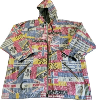 Jaqueta de futebol vintage Adidas Copa do Mundo 1994 EUA corta-vento reversível tamanho grande - Imagem 1 de 4