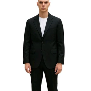 J. Crew Blazer Men Size 44R Black Crespi Ludlow Suit Jacket Preppy Old Money - Picture 1 of 8