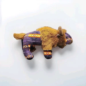 American Bison 10 Zoll Plüschtier Kuscheltier mit Südwest-Azzteken-Motiv Plüsch - Bild 1 von 10