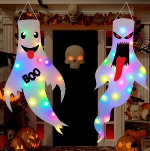 Decorazioni Halloween Esterno Interno, Confezione da 2 Illumina Decorazioni Fantasma con LED - Foto 1 di 6