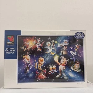 Disney Mickey Starry Sky 1000 Piece Puzzle Glow in Dark Used - Picture 1 of 6