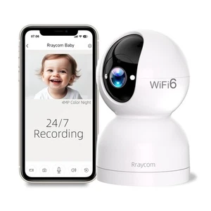 2K WiFi Baby Monitor Security Camera Pan Tilt Indoor - Picture 1 of 9