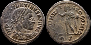 Constantine I, Ancient coin Follis, Soli Invicto Comiti, Rome Mint, RIC VII 28. - Picture 1 of 1