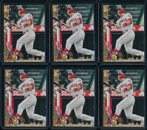 2020 Topps Complete Set #1 Mike Trout Gold Stars Parallel 6 Card Lot - Bild 1 von 2