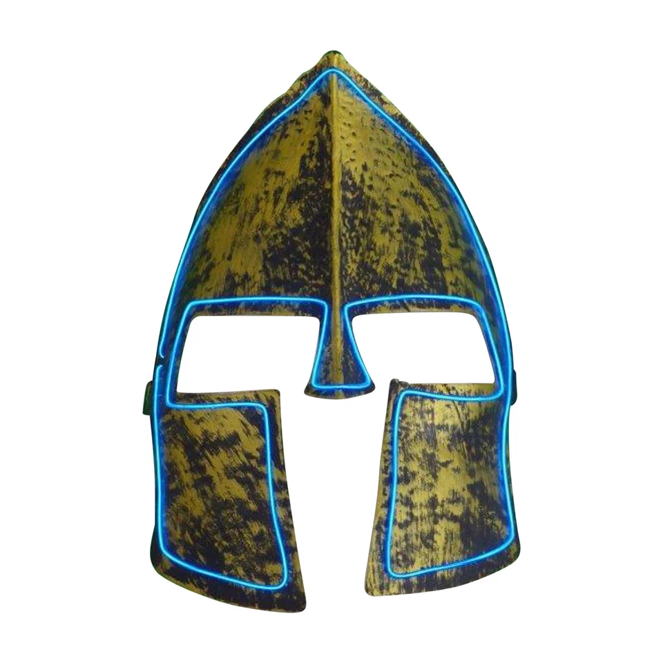 LED Maske Troja Helm Gesichtsmaske  Halloween Karneval Fasching Maskerade Masken - Bild 1 von 1