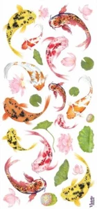 VIOLETTE STICKER - JUMBO KOI FISH - 7 3/4" x 3 3/4" 19.5 cm x 9.5cm, Gold Fish - Imagen 1 de 1