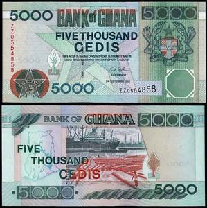 GHANA 5000 CEDIS (P34hr) 2002 ZZ - REPUESTO SIN CIRCULAR - Imagen 1 de 1