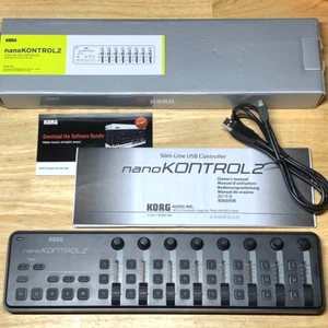 KORG nanoKONTROL2 Black Slim Line USB Midi CONTROLLER From Japan - Picture 1 of 5