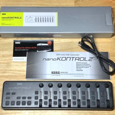 KORG nanoKONTROL2 Black Slim Line USB Midi CONTROLLER From Japan - Image 1 of 4
