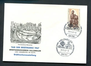 Deutschland - BRD : Briefmarkenausstellungsbrief von 1967 - Hülzweiler - ausgefallene Stempel - Bild 1 von 1
