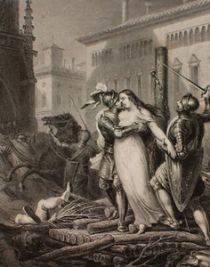 Achille Lefèvre Voltaire doncella Orleans poema grabado a Moreau alrededor de 1850 - Imagen 1 de 5