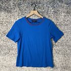 Vero Moda Blue Sleeve Shirt Blue Red Neck Line Size Xs
