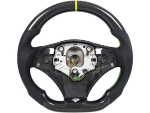 For BMW E90 E91 E92 E93 M3 335i Carbon Fiber Leather Flat Custom Steering Wheel - Picture 1 of 8