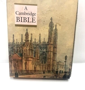 1989 CAMBRIDGE NRSV WIDE MARGIN BIBLE (NRWM12 ) BLACK LEATHER VtG READ - Imagen 1 de 24